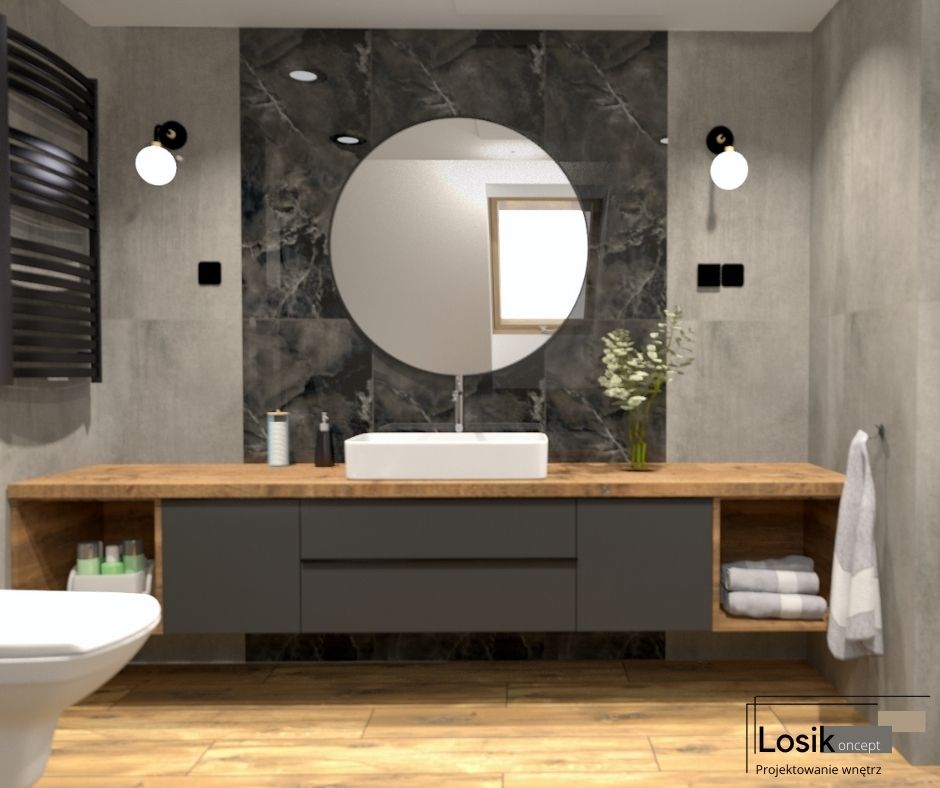 Łazienka na poddaszu ( Płoty)